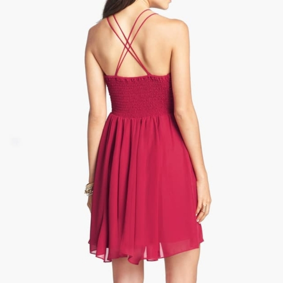 Fire Ruched Chiffon Dress - Picture 2 of 10